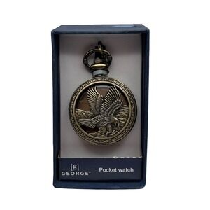 George Vintage‎ Eagle Design Pocket Watch New In Box.